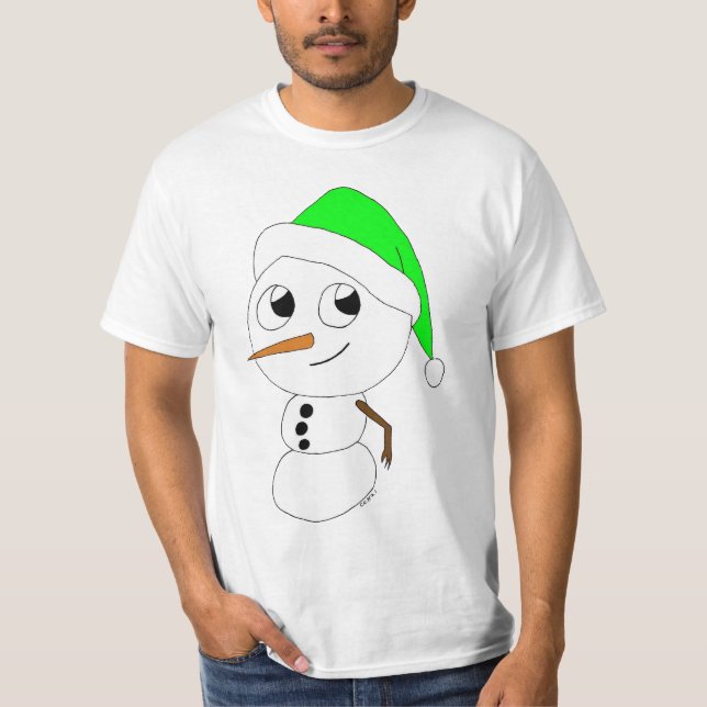 ein Schneemann T-Shirt (Vorderseite)