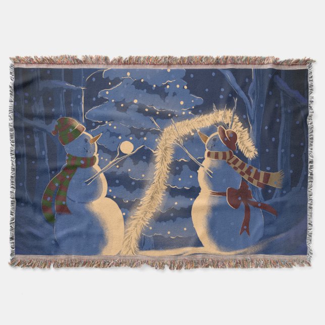 Ein Schneemann-Weihnachten Decke (Vorderseite)