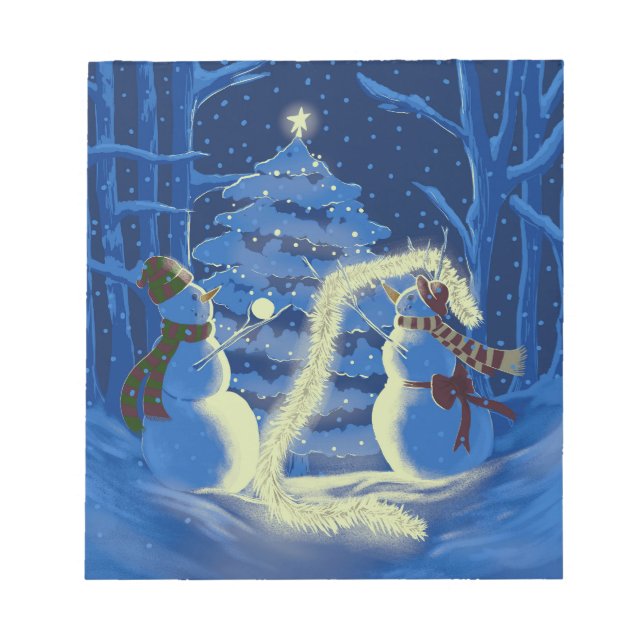 Ein Schneemann-Weihnachten Notizblock (Vorderseite)