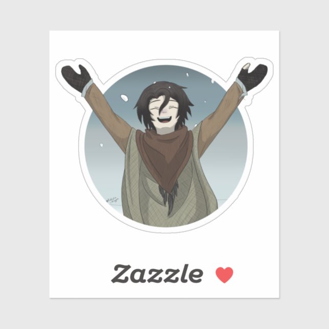 Ein Schneetag Aufkleber (Blatt)