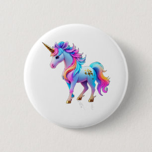 Ein schöner Einhornaufkleber 1 Button