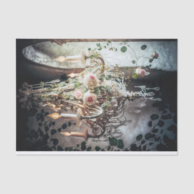 Ein schöner französischer Kronleuchter Seidenpapier (Vorderseite)