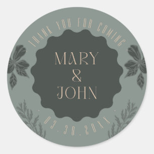 Ein schöner Hochzeitsticker Runder Aufkleber
