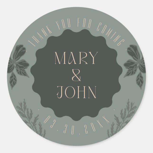 Ein schöner Hochzeitsticker Runder Aufkleber (Vorderseite)