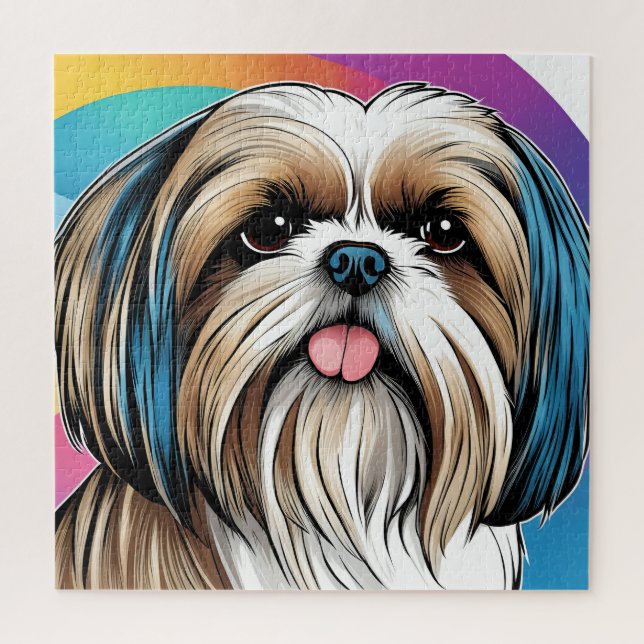 Ein schöner, lustiger Shih Tzu Puzzle (Vertikal)