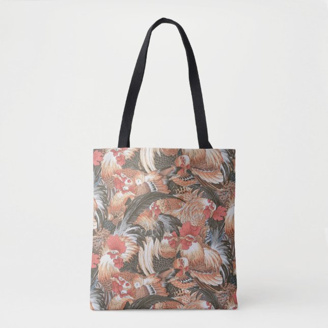 Ein schöner Philip Jacobs Fabric Roosters Tote Bag (Vorderseite)