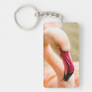 Ein schöner rosa Flamingo Schlüsselanhänger