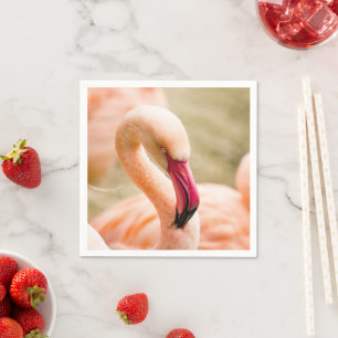 Ein schöner rosa Flamingo Serviette