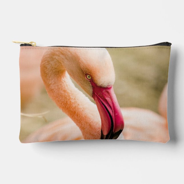 Ein schöner rosa Flamingo Zubehörtasche (Vorderseite)