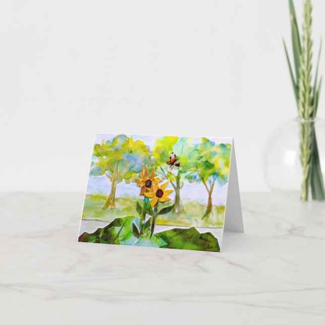 Ein schöner Sommertag Feiertagskarte (Vorderseite)