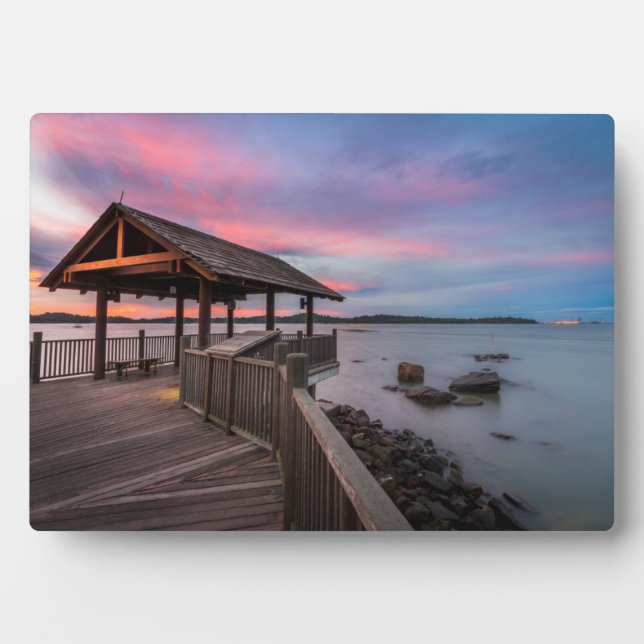 Ein schöner Sonnenuntergang Fotoplatte (Vorderseite)