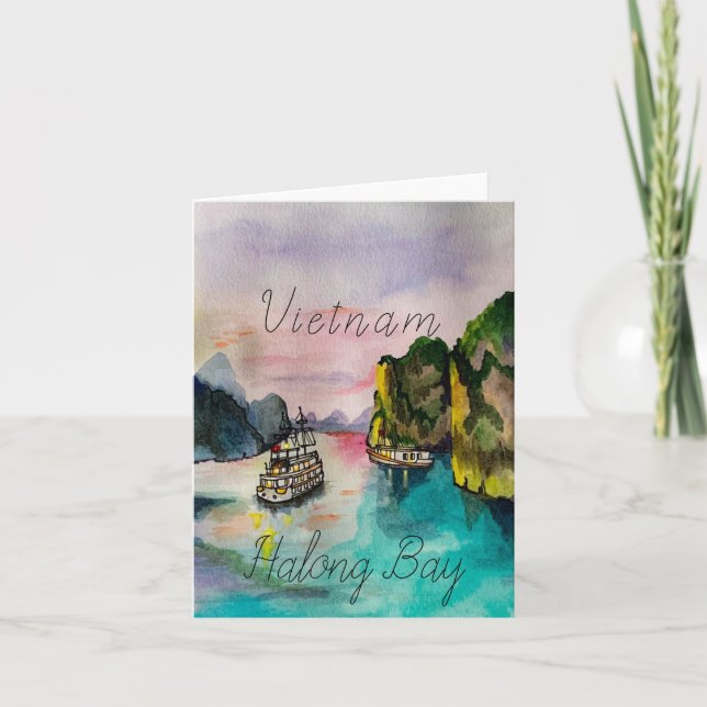 Ein schöner Sonnenuntergang in Halong Bay, Vietnam (Vorderseite)