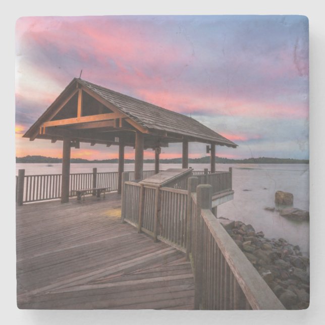 Ein schöner Sonnenuntergang Steinuntersetzer (Vorderseite)