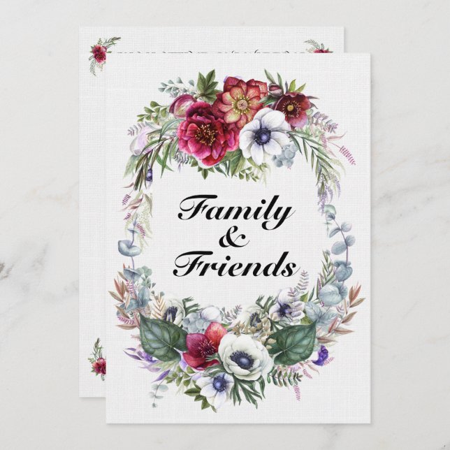 Ein schöner Tag für eine Hochzeit - Einladung (Vorne/Hinten)