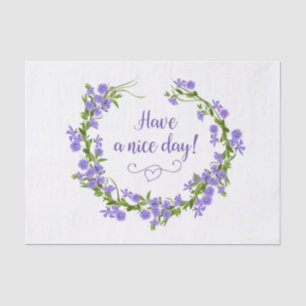Ein schöner Tag Lila Blume Circle Decoupage Seidenpapier