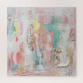 Ein schöner Tag - Mischmedium-abstrakte Malerei Puzzle