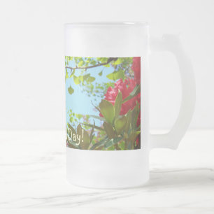 Ein schöner Tag! Tassengeschenke roter Rhodies Mattglas Bierglas