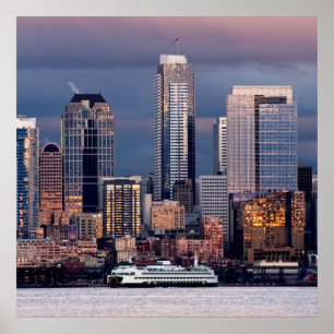 Ein schöner und dramatischer Sonnenuntergang aus W Poster