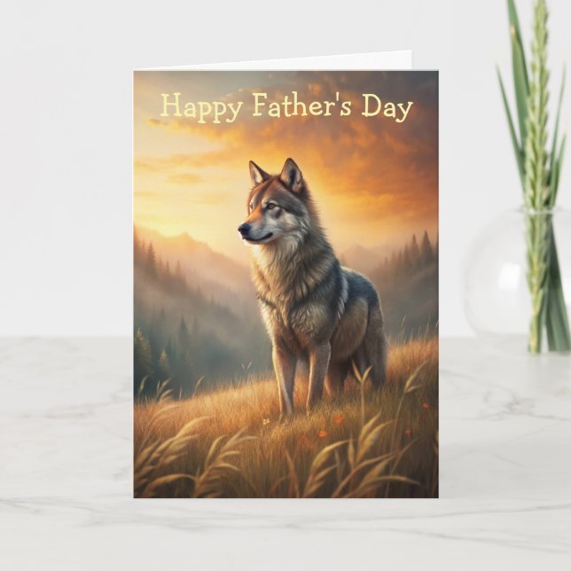 Ein schöner Waldwolf Karte (Vorderseite)