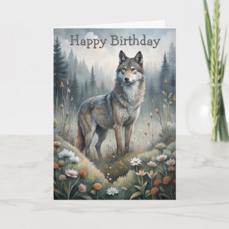 Ein schöner Waldwolf Karte