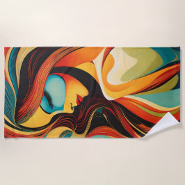 Ein schönes abstraktes Porträt Strandtuch