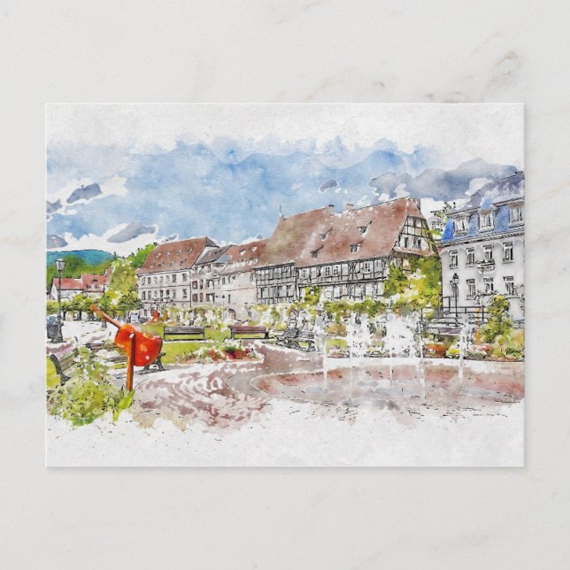 Ein schönes Anwesen Postkarte (Vorderseite)