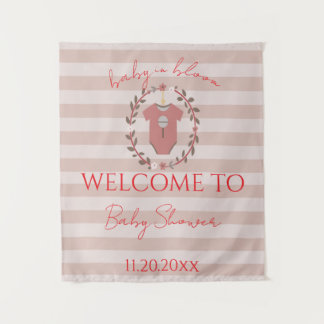 Ein schönes Baby-Shower-Design mit klassischen Str Wandteppich