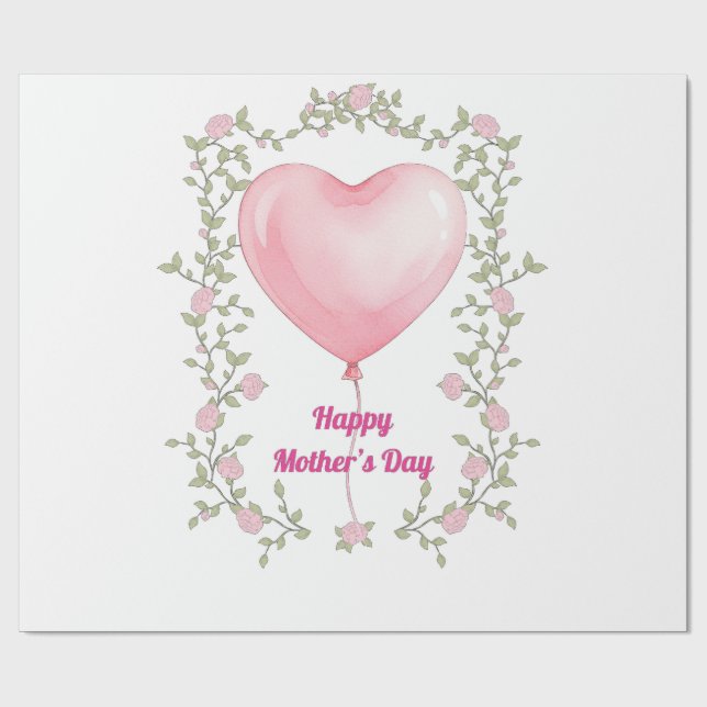 Ein schönes Design zum Muttertag - Pastellrosa Geschenkpapier (Flach)
