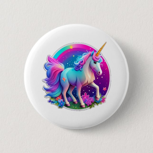 Ein schönes Einhorn Button (Vorderseite)
