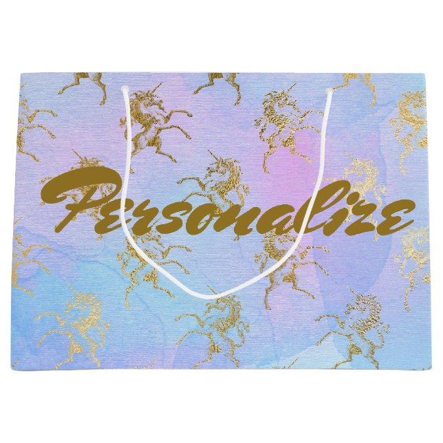 Ein schönes Einhorn Große Geschenktüte (Vorderseite)