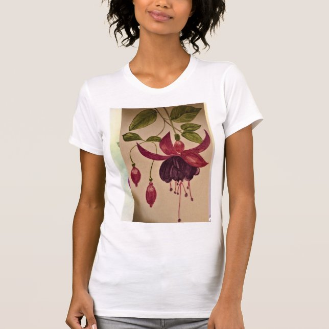 Ein schönes handgemaltes fushia!!! T-Shirt (Vorderseite)