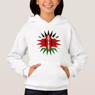 Ein schönes, lebendiges kenianisches Flaggenmuster Hoodie