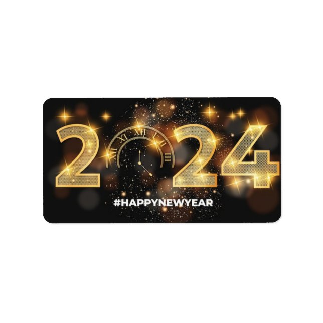 "Ein schönes neues Jahr!" Adressaufkleber (Vorne)