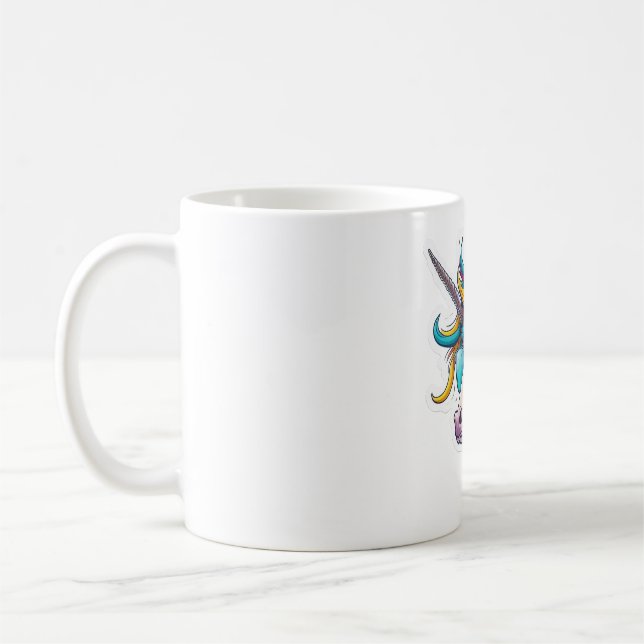 Ein schönes niedliches Einhorn Kaffeetasse (Links)