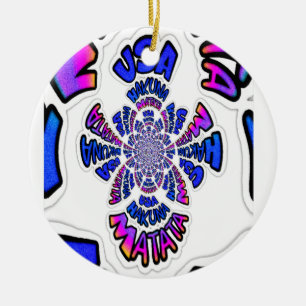 Ein schönes phantastisches Zitat-Design der USA Keramik Ornament