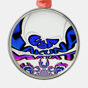 Ein schönes phantastisches Zitat-Design der USA Silbernes Ornament