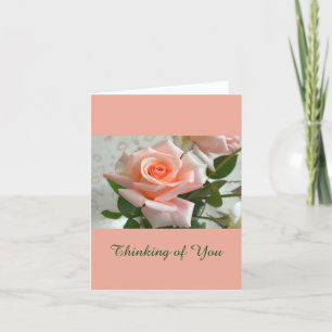 Ein schönes rosa Rosendenken auf Ihrer Note Card Karte