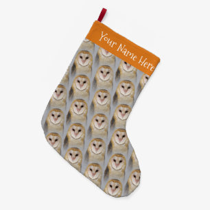 Ein schönes, serenisches Barn-Owl Großer Weihnachtsstrumpf