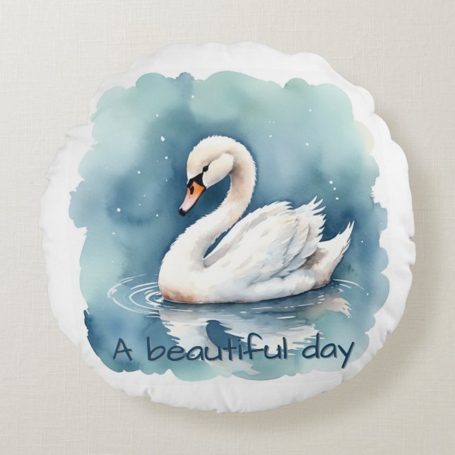 Ein schönes Set am Tag Rundes Kissen (Vorderseite)