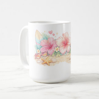 Ein schönes Sommerdesign, inspiriert von Blumen Kaffeetasse