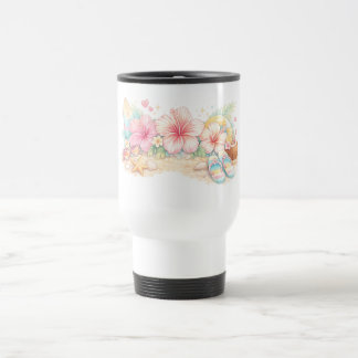 Ein schönes Sommerdesign, inspiriert von Blumen Reisebecher