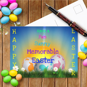 Ein schönes, sonniges und unvergessliches Ostern Postkarte
