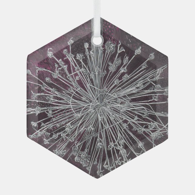 Ein schönes Unkraut Ornament Aus Glas (Vorderseite)