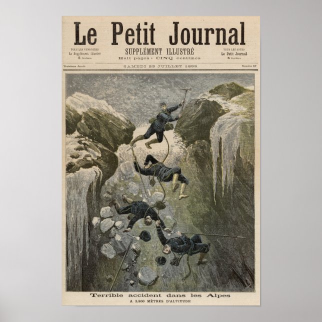 Ein schrecklicher Unfall in den Alpen Poster (Vorne)