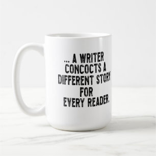 ein Schriftsteller erfindet eine andere Geschichte Kaffeetasse