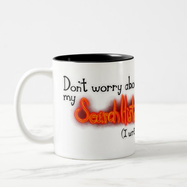 Ein Schriftstellergeheimnis Zweifarbige Tasse (Links)