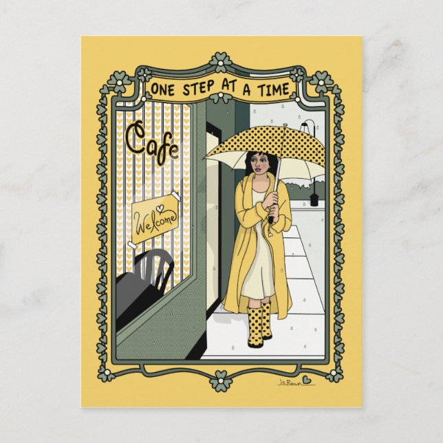 Ein Schritt bei einer Time_C_ Postkarte (Vorderseite)