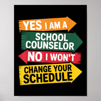 Ein Schulberater Lustiger Stundenplan Büro Poster