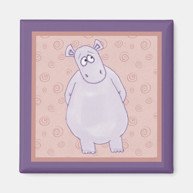 Ein schuldhaftes kleines Hippo-Magnet Magnet (Vorne)
