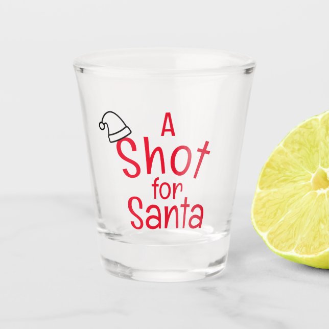 Ein Schuss für Weihnachten, Weihnachts-Shot-Glas Schnapsglas (Vorderseite)